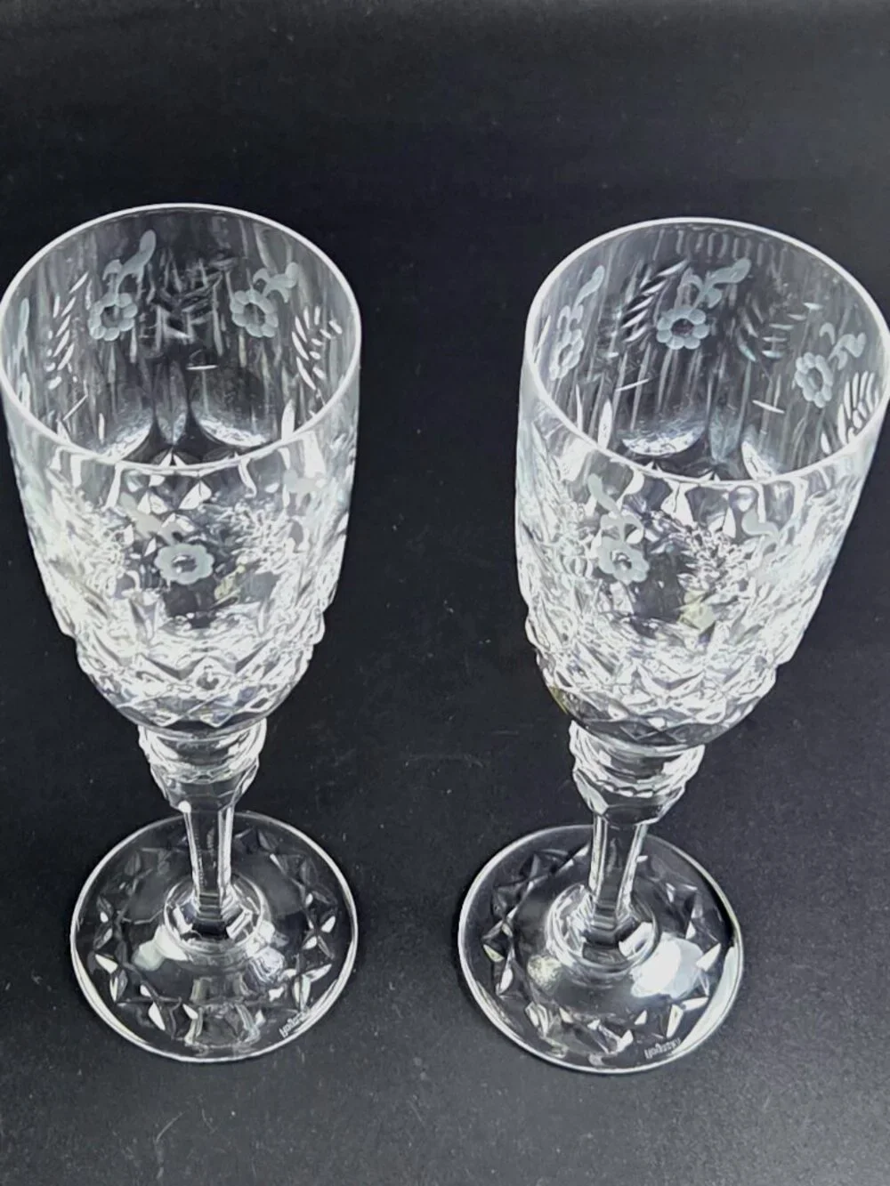 Vintage Rogaska Gallia - Fluted Champagne Glasses - Set of 2 - Discontinued